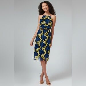 Sam Edelman Luxe Embroidered Halter Midi Dress Spring Graduation Size 8